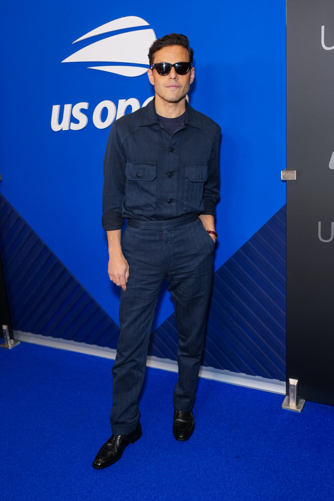 NEW YORK, NEW YORK - SEPTEMBER 13: Rami Malek attends the US Open Men's Singles Championship Match at the USTA Billie Jean King National Tennis Center on September 13, 2026 in New York City. (Photo by John Nacion/Getty Images)