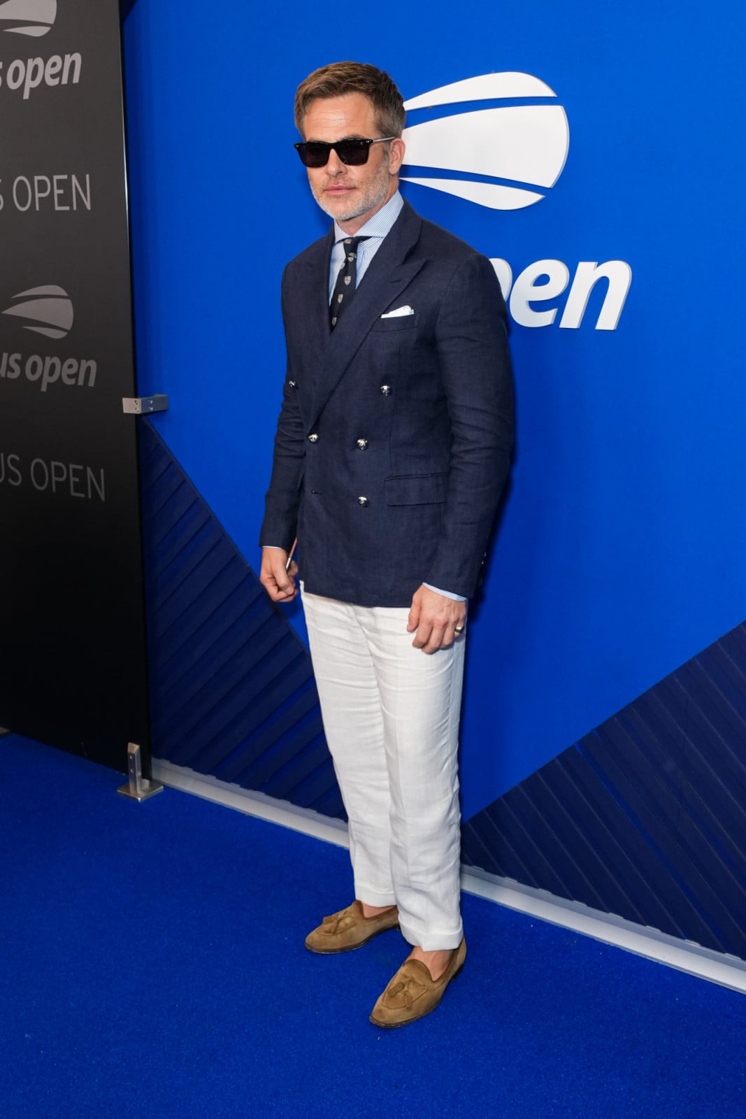 NEW YORK, NEW YORK - SEPTEMBER 13: Chris Pine attends the US Open Men's Singles Championship Match at the USTA Billie Jean King National Tennis Center on September 13, 2026 in New York City. (Photo by John Nacion/Getty Images)