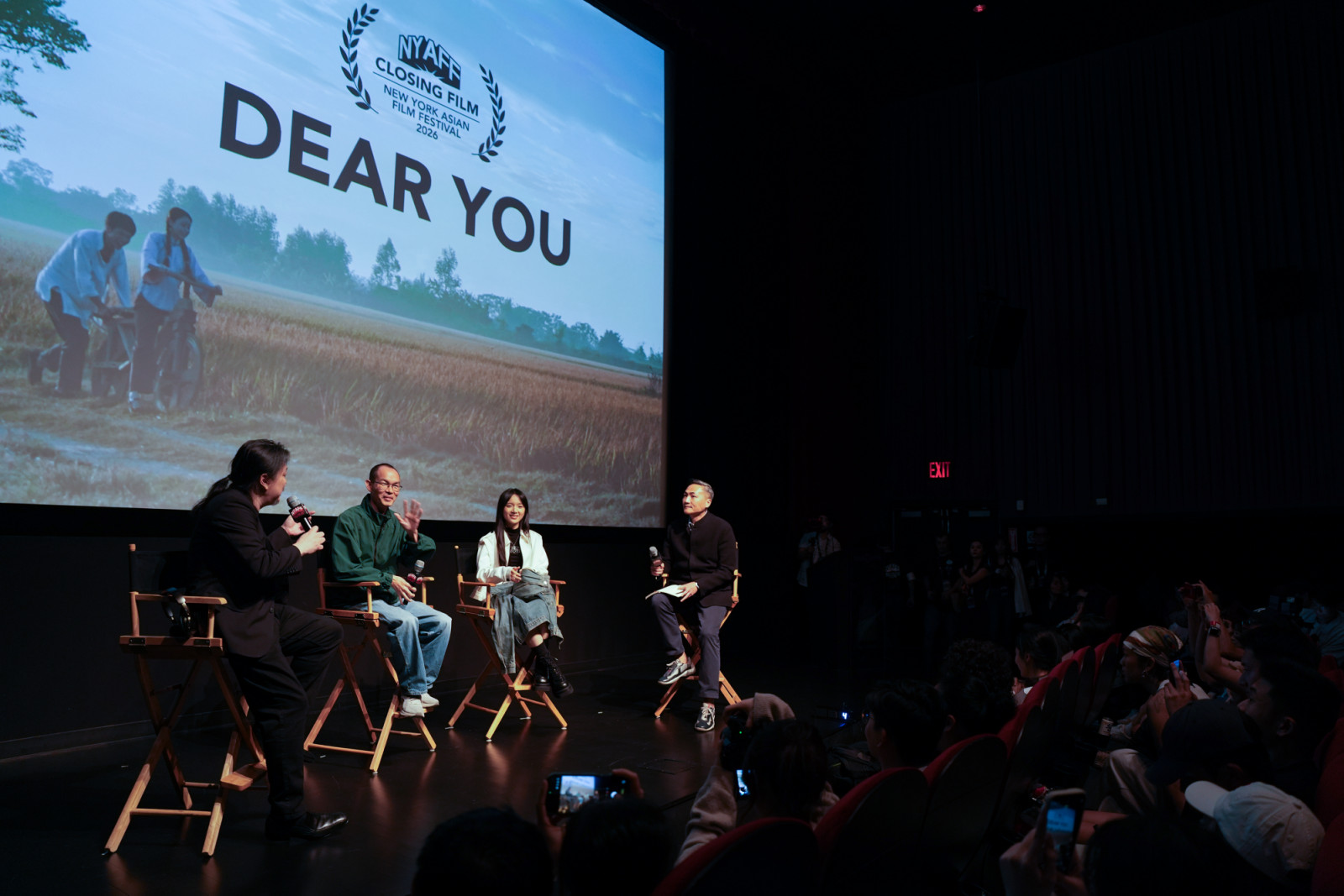 The ‘Dear You’ cast and crew connect with fans following a screening at the New York Asian Film Festival, where the movie served as the closing night film. (Photo: Liao Pan/China News Service/VCG via Getty Images)