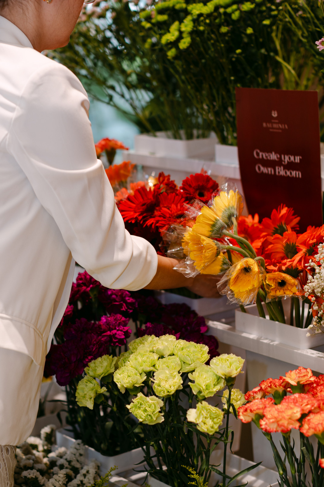 Guests also had the chance to create their own floral arrangements