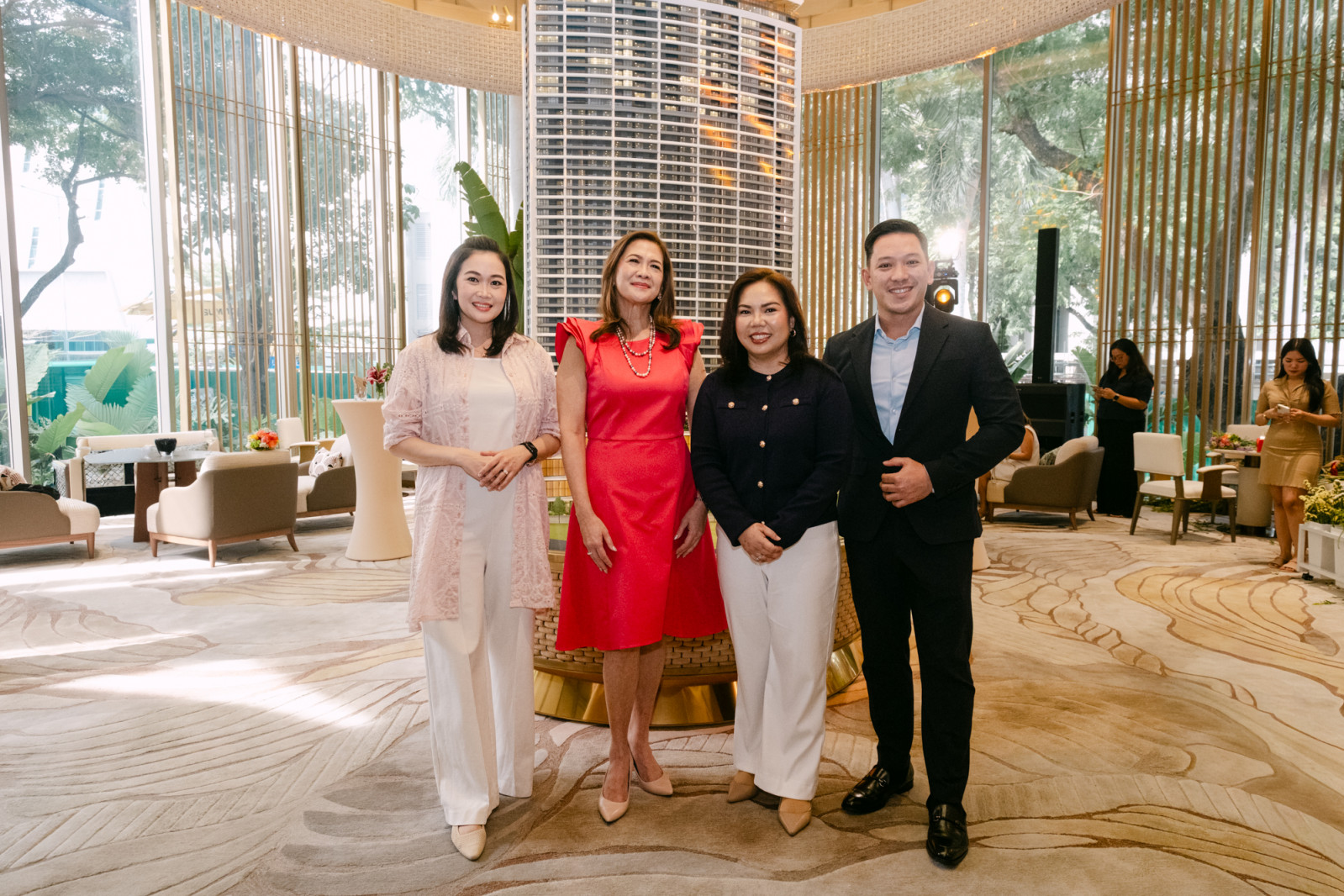 Jayme Uy-Roberts, director for marketing; Margarita Saenz-Resurreccion, vice-president for sales; Ma Rochelle Diaz, executive vice-president for commercial; Christian Dayday, VisMin general manager and head of sales at Shang Properties