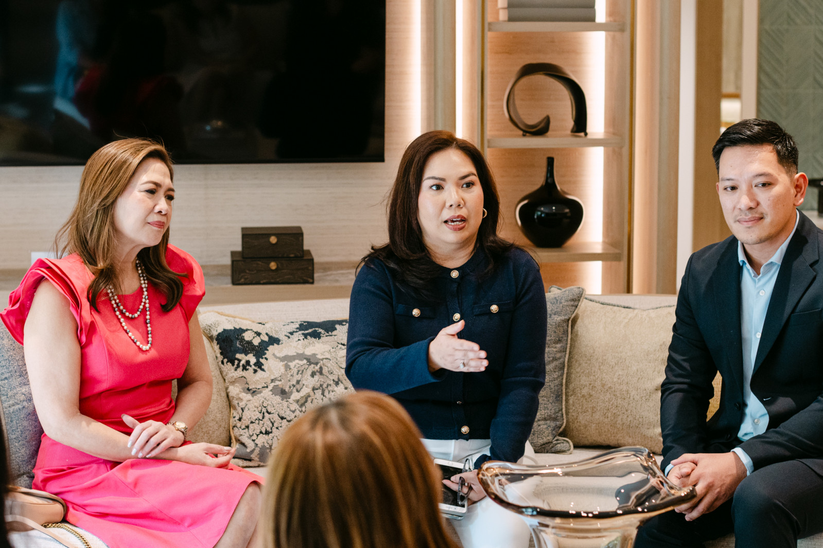 Margarita Saenz-Resurreccion, vice-president for sales; Ma Rochelle Diaz, executive vice-president for commercial; Christian Dayday, VisMin general manager and head of sales at Shang Properties