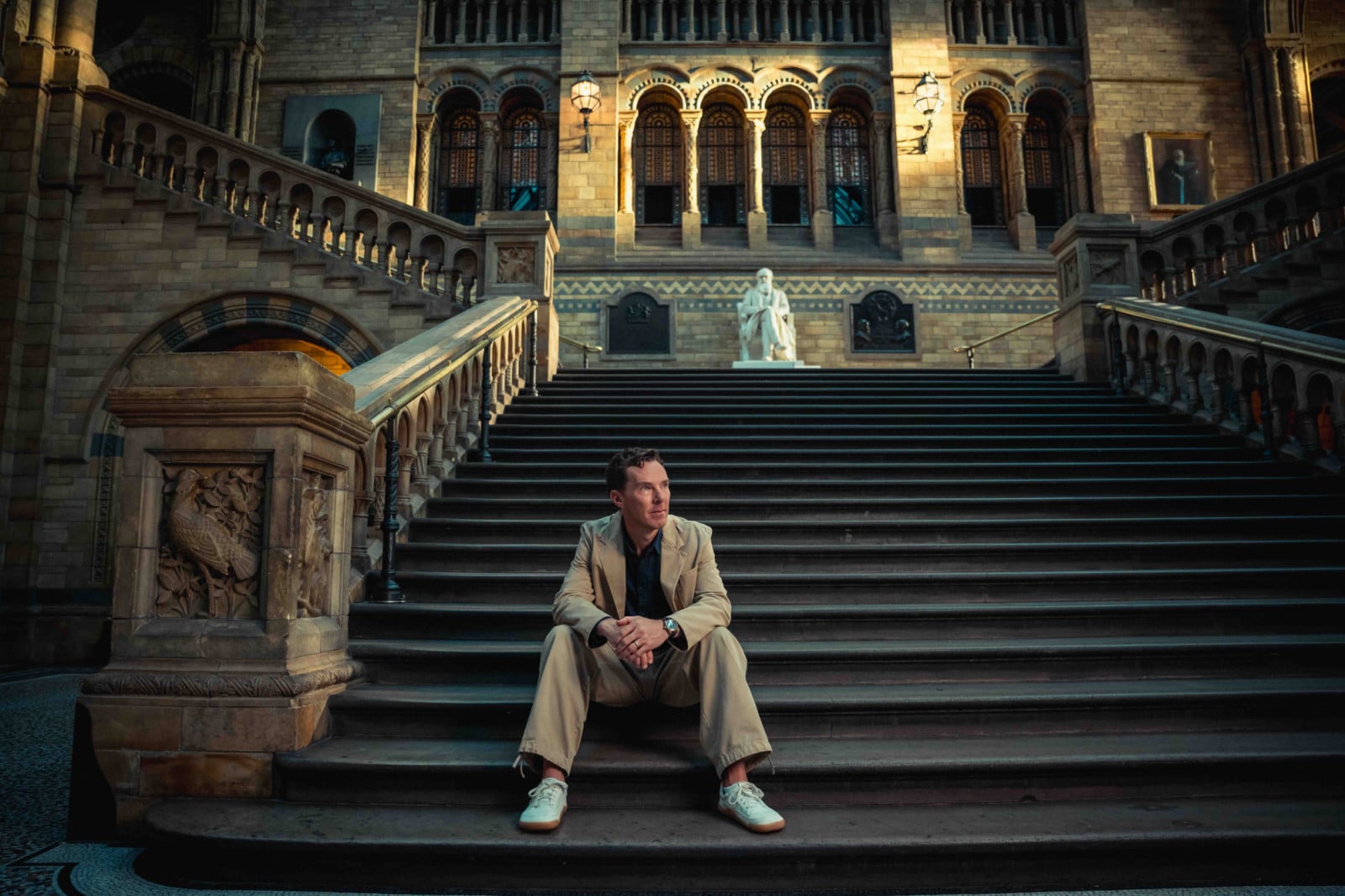 Benedict Cumberbatch at the Natural History Museum in London (Image: How to Live on Earth)