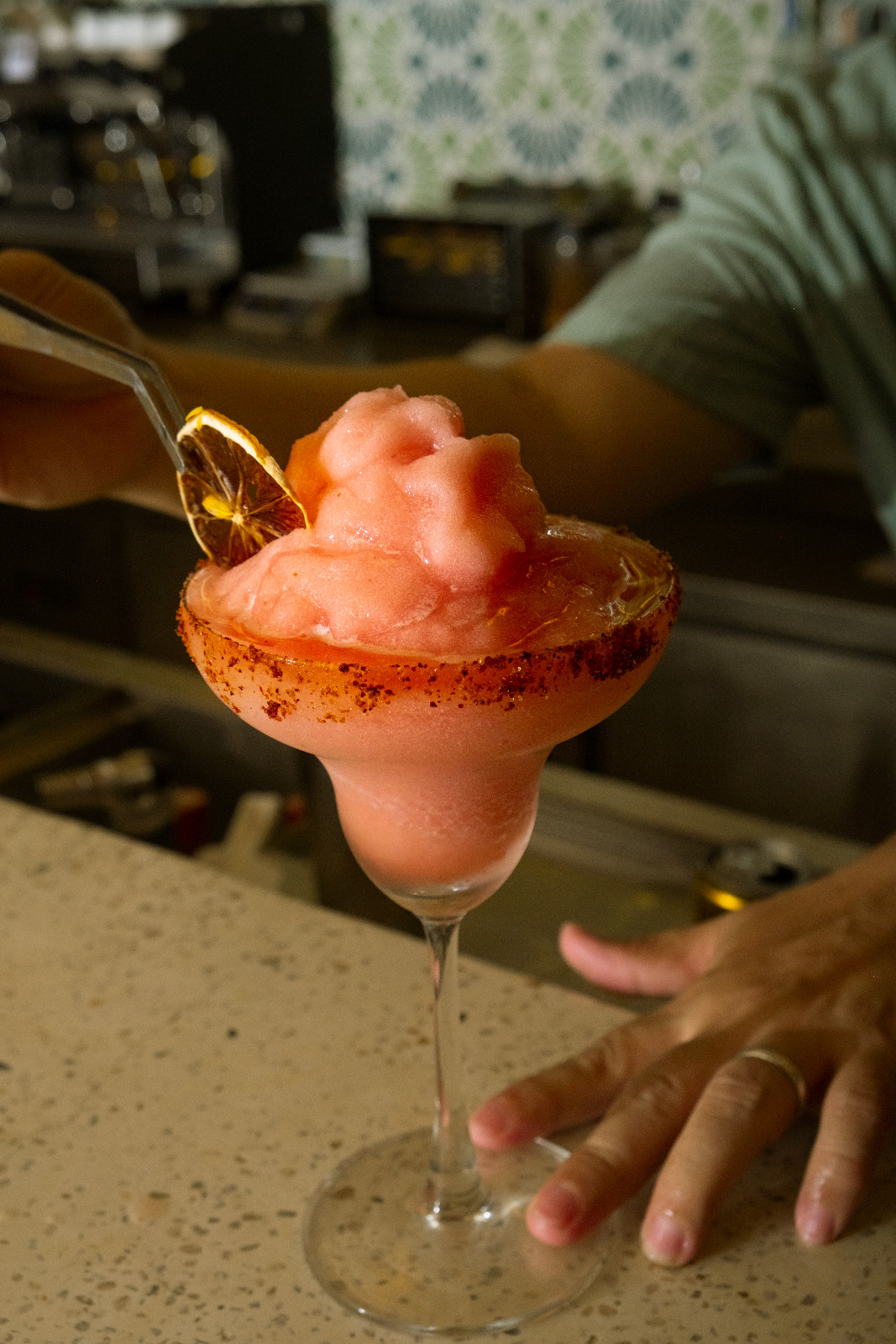 A refreshing glass of one of Coquito's award-winning margaritas