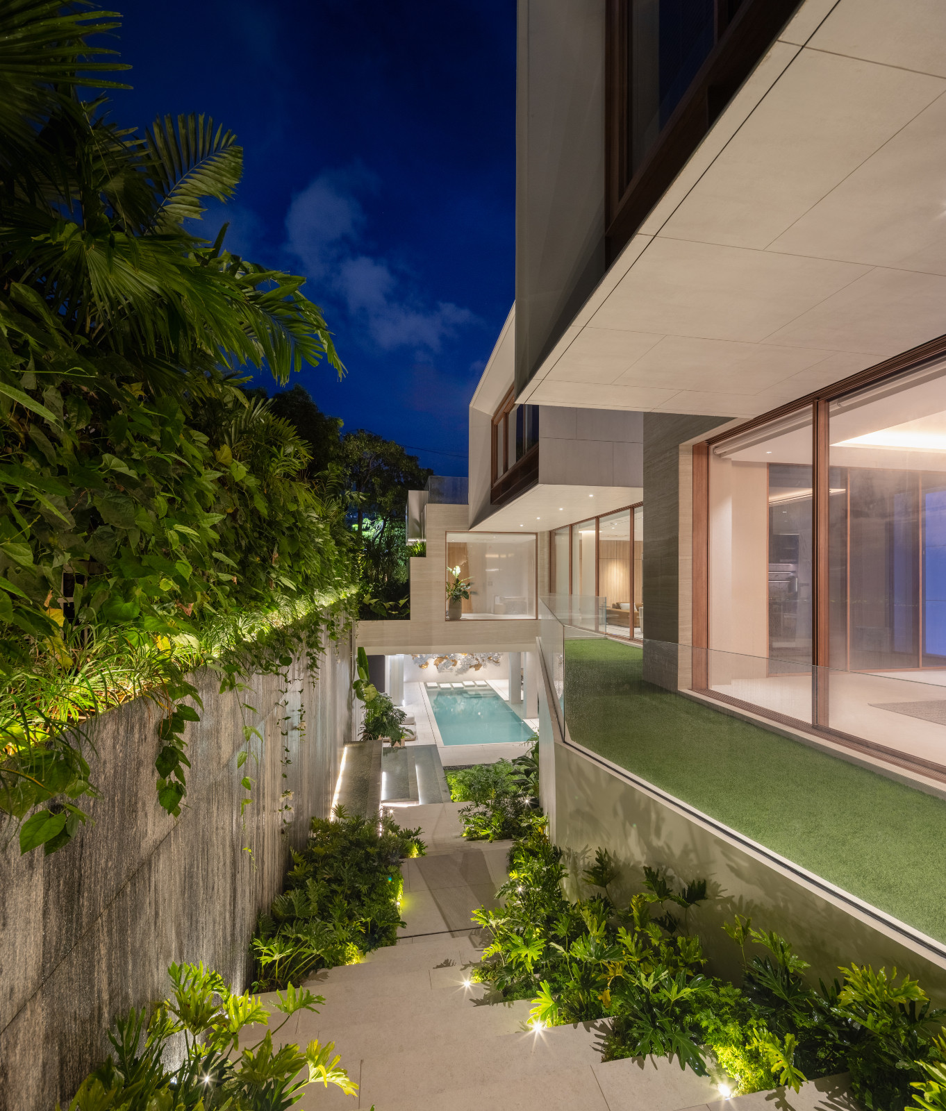 The layered steps of Cascade House by H1 Architecture in Manila, Philippines