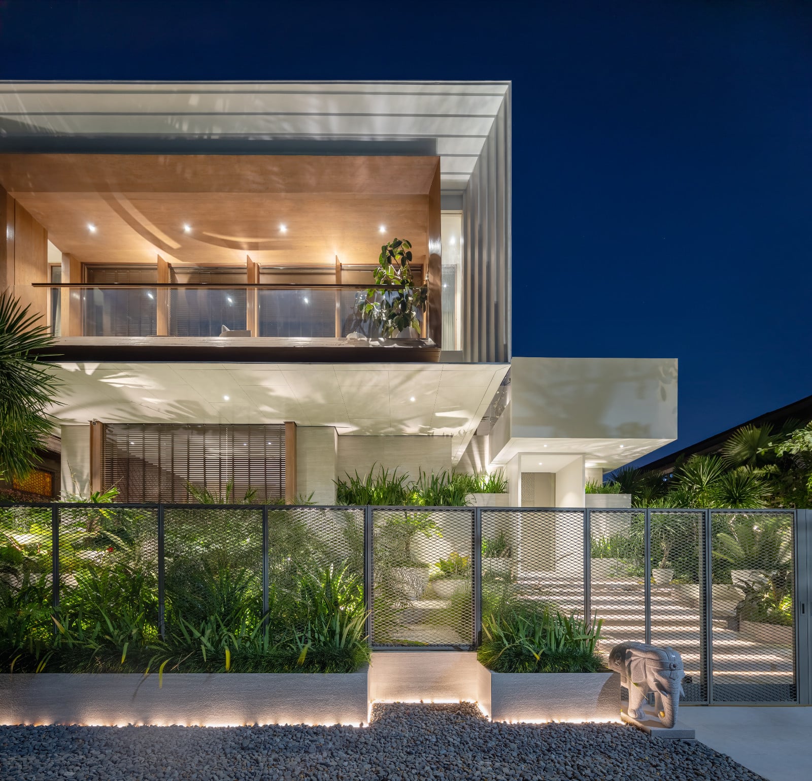 The exterior of Cascade House by H1 Architecture in Manila, Philippines