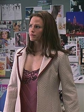 Jennifer Garner as Jenna Rink wearing a Nanette Lapore polka-dot coat in 13 Going on 30