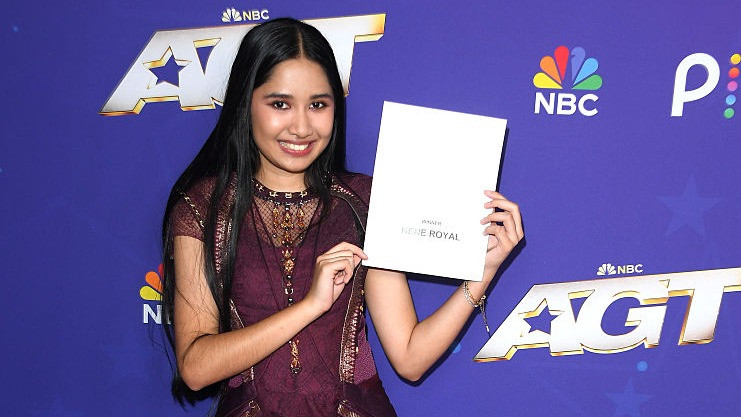 PASADENA, CALIFORNIA - SEPTEMBER 23: Nene Royal arrives at the "America's Got Talent" Season 21 Finale Results Red Carpet at Hotel Dena Pasadena on September 23, 2026 in Pasadena, California. (Photo by Steve Granitz/FilmMagic)