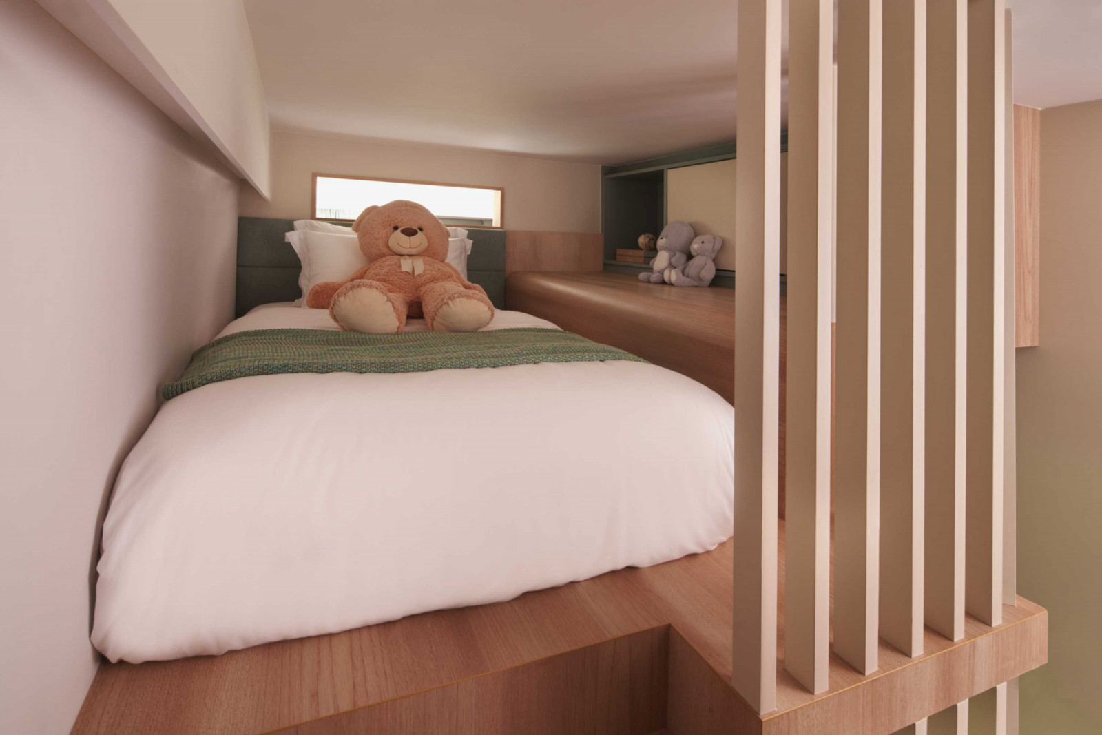 The youngest son’s loft bed