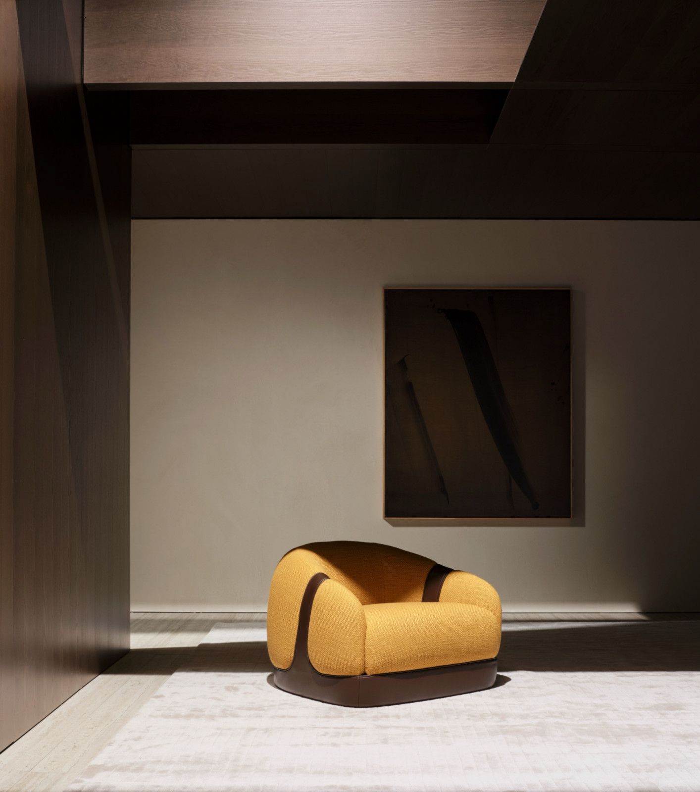 The Corsetto armchair by Cristián Mohaded creates the impression of a corset