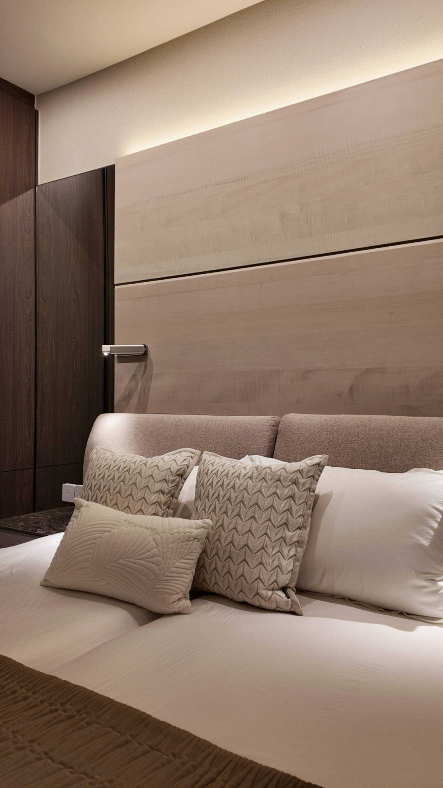 A closer look at the details of the master bedroom