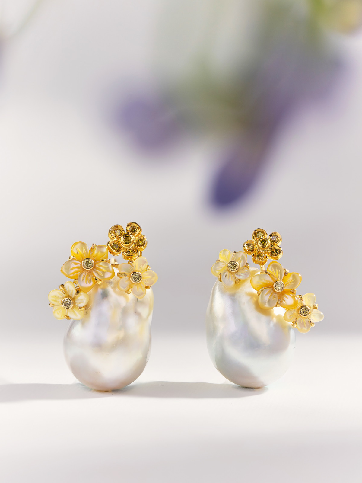 Intricately crafted flowers showcase the atelier's mastery