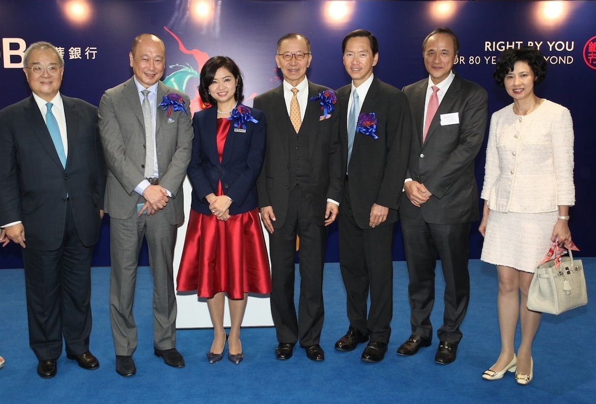From left: Moses Cheng, Ee Cheong Wee, Christine Ip, Ka Shui Lo, Bernard Chan, and Gloria Ng—guests at the United Overseas Bank’s (UOB’s) Golden Jubilee in 2015, covered by Tatler