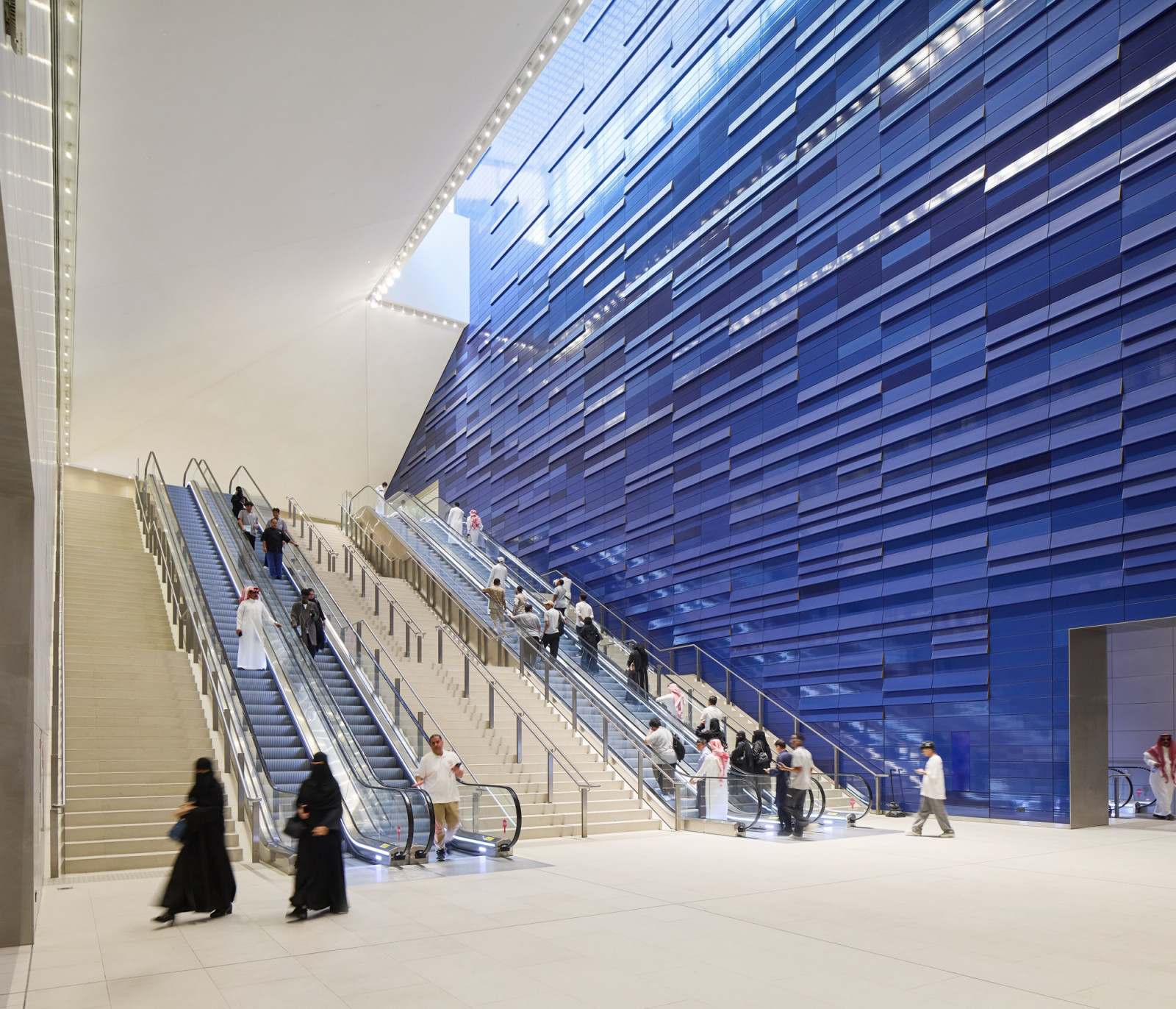 Daylight from above falls through the atrium of Arup’s National Museum Station in Riyadh (Photo: Hufton+Crow)
