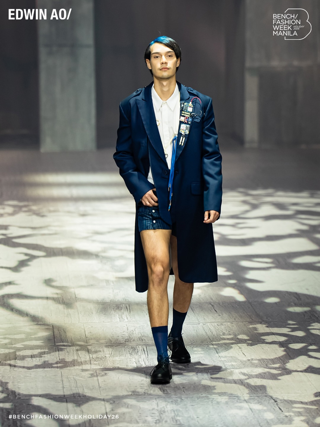 A look from Edwin Ao at Bench Fashion Week Holiday 2026 in Manila.