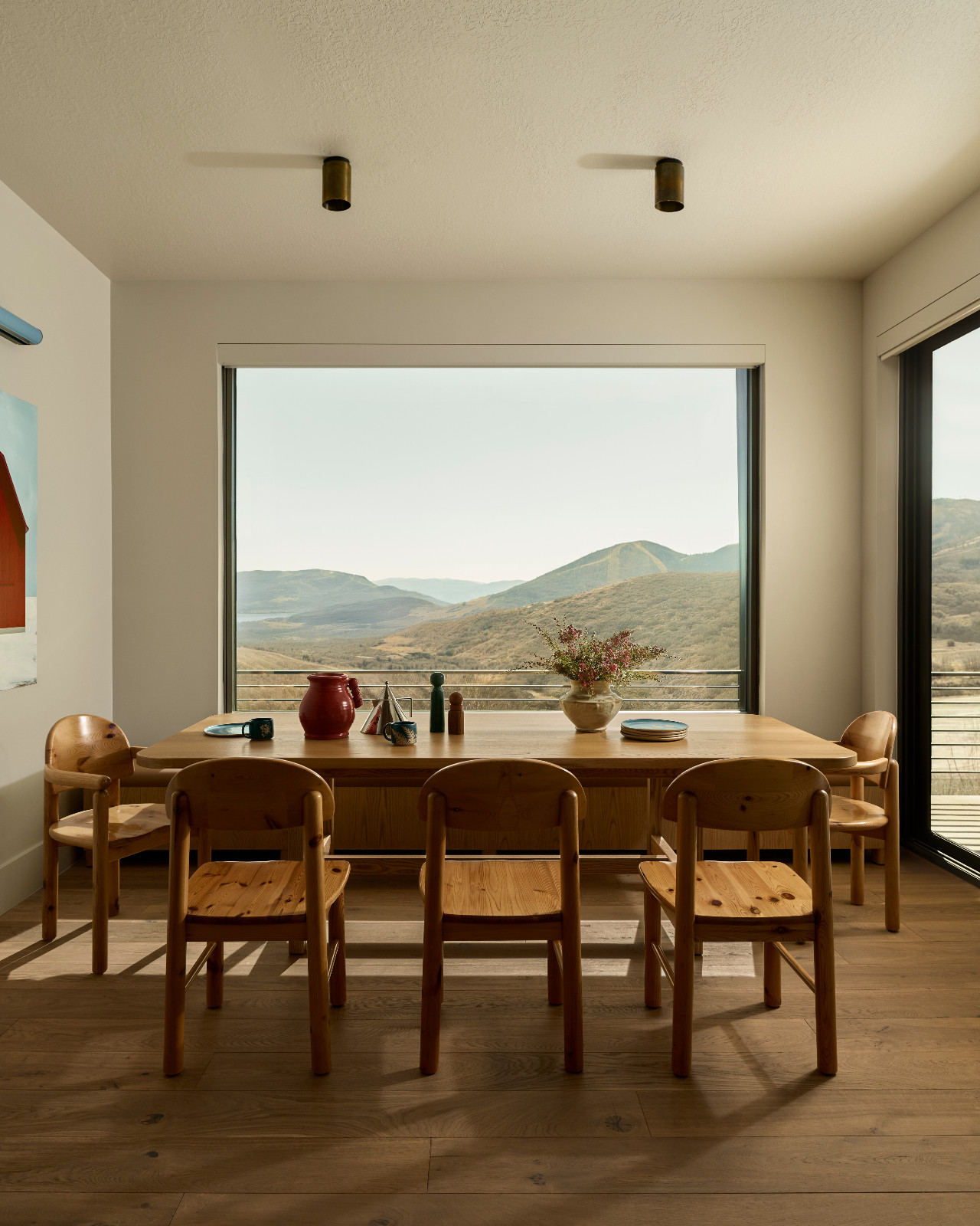 The dining room of a Utah family home designed by Cari Giannoulias