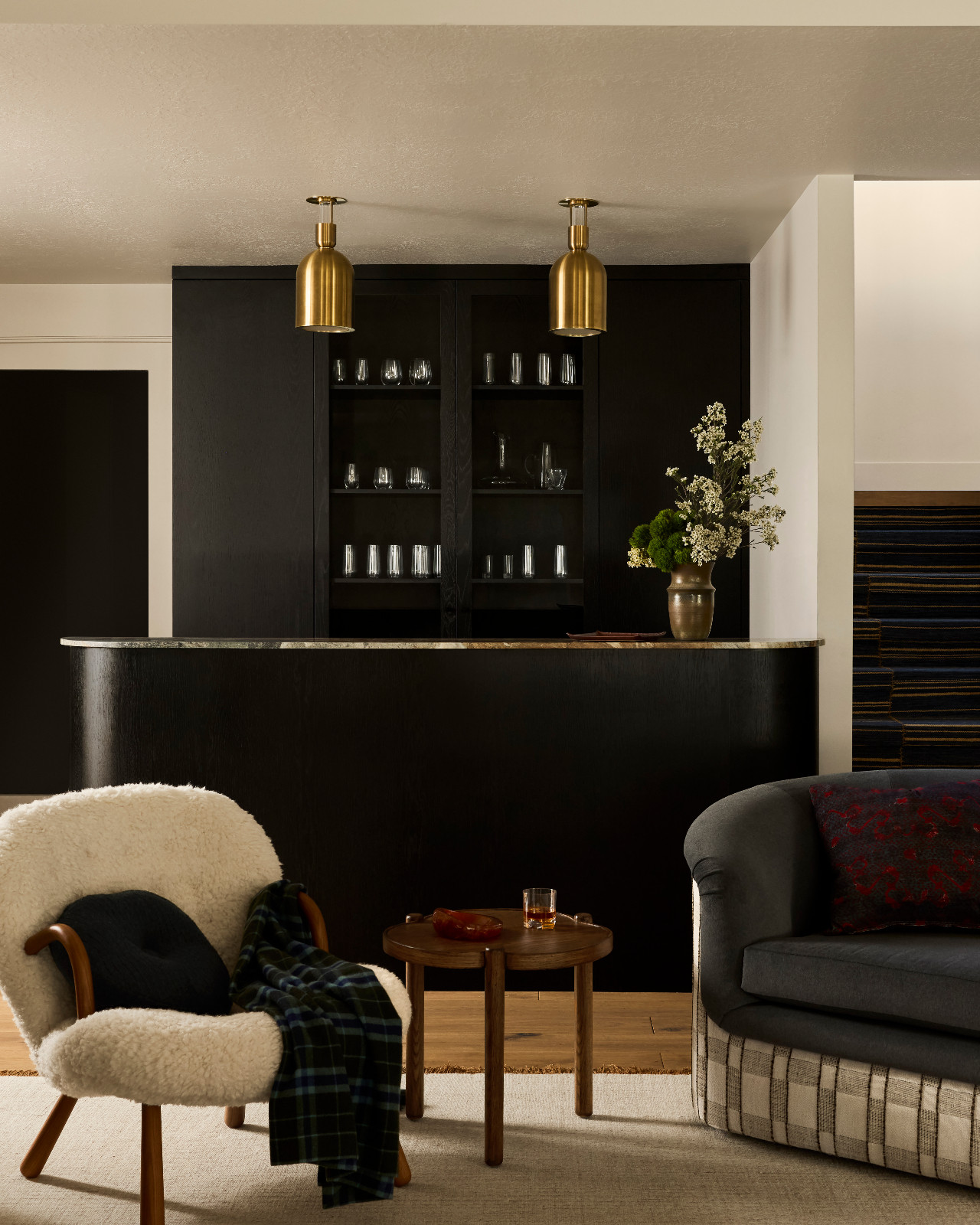 The bar area of a Utah family home designed by Cari Giannoulias