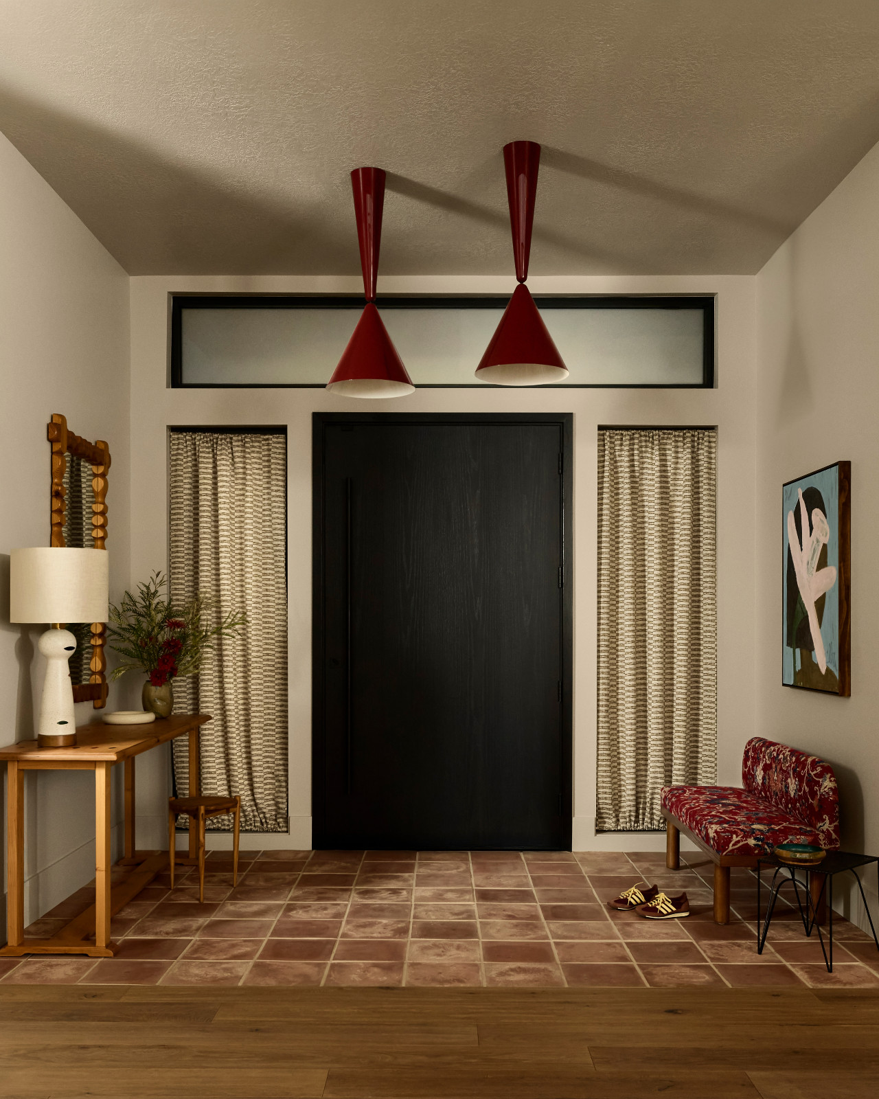The foyer of a Utah family home designed by Cari Giannoulias