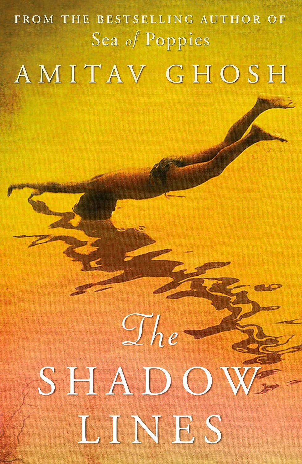 Amitav Ghosh's 'The Shadow Lines' explores memory and inherited legacies through its evocative cover art of a swimmer and their shadow.