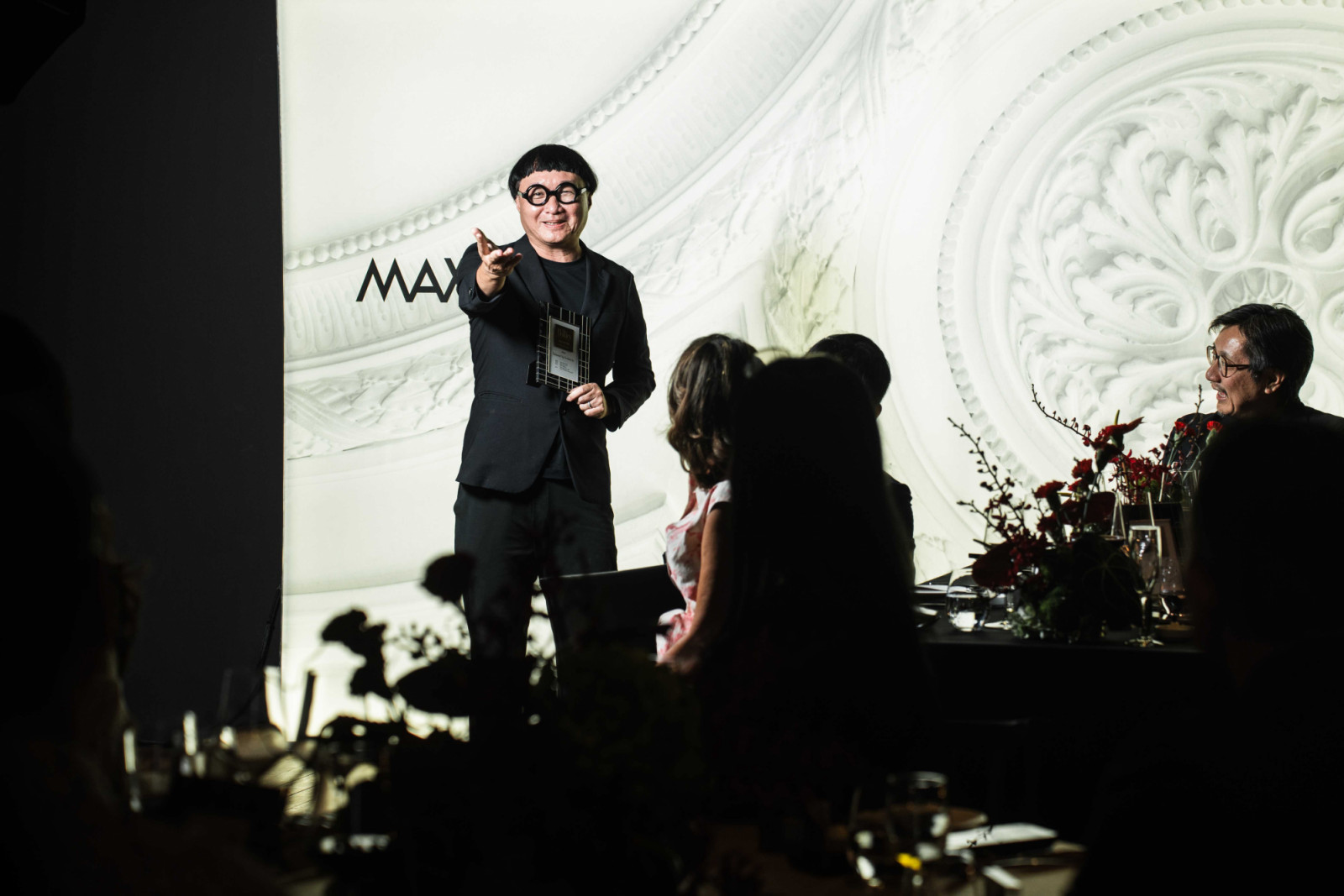 Edmund Ng giving his thank-you speech