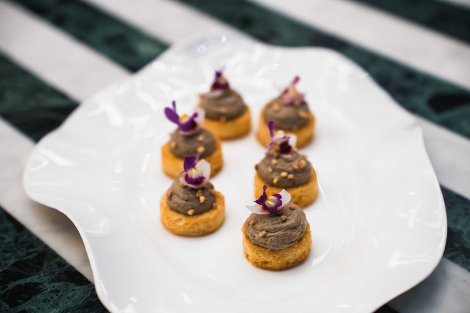 Chicken liver pâté canapé