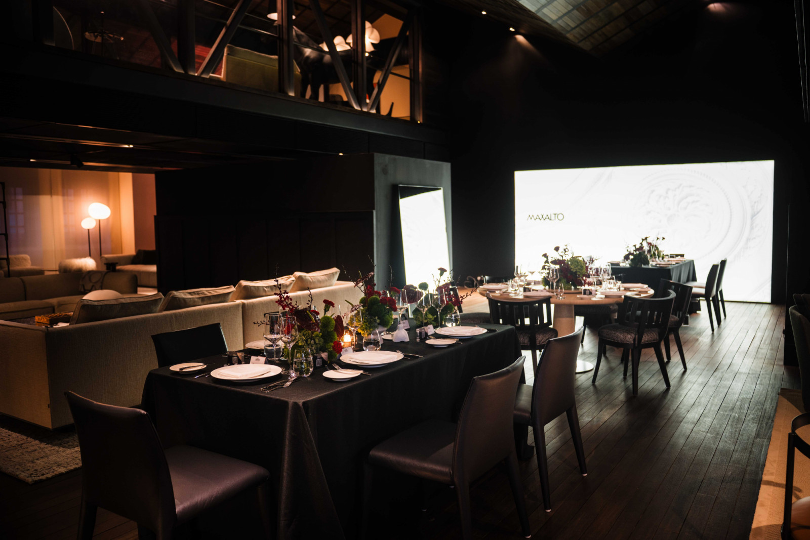 The Maxalto Gallery plays host in a stylish setting of dark colours