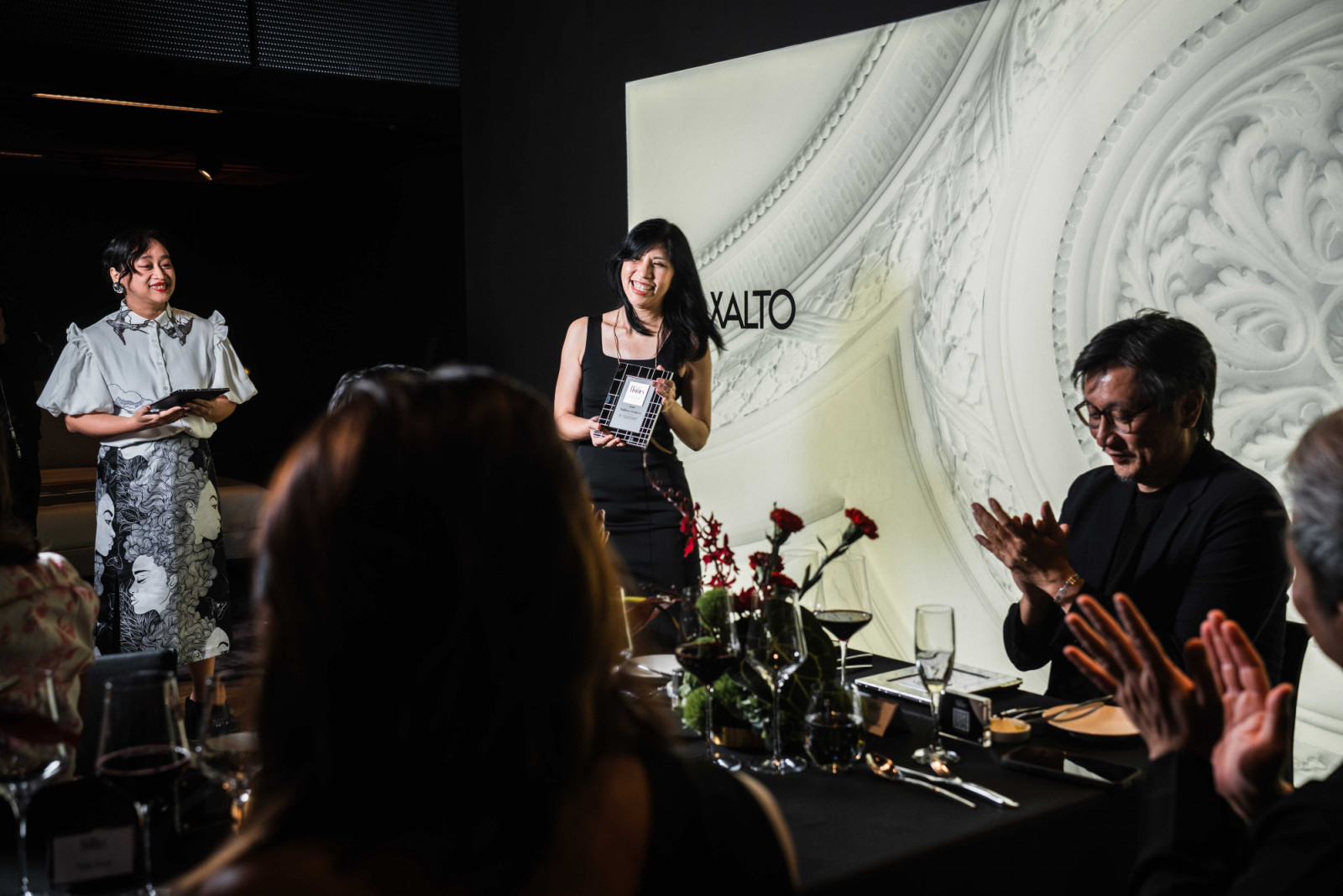 Yong Mien Huei of Wallflower Architecture + Design giving her thank-you speech