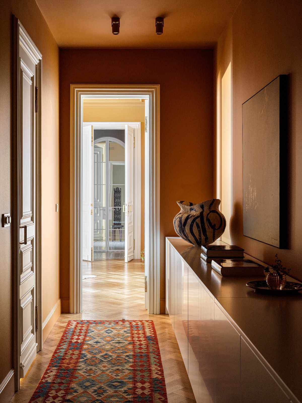 The hallway of a Moscow apartment renovated by Anna Erman