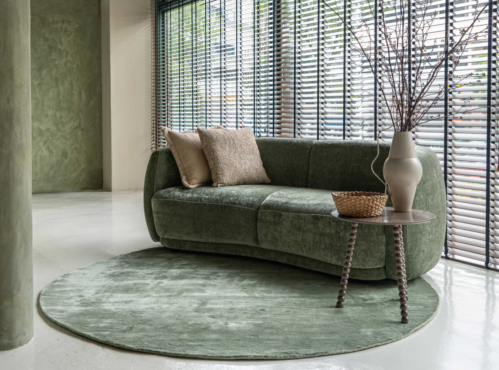 Alchemy Matcha green rug, also in Tencel fibre