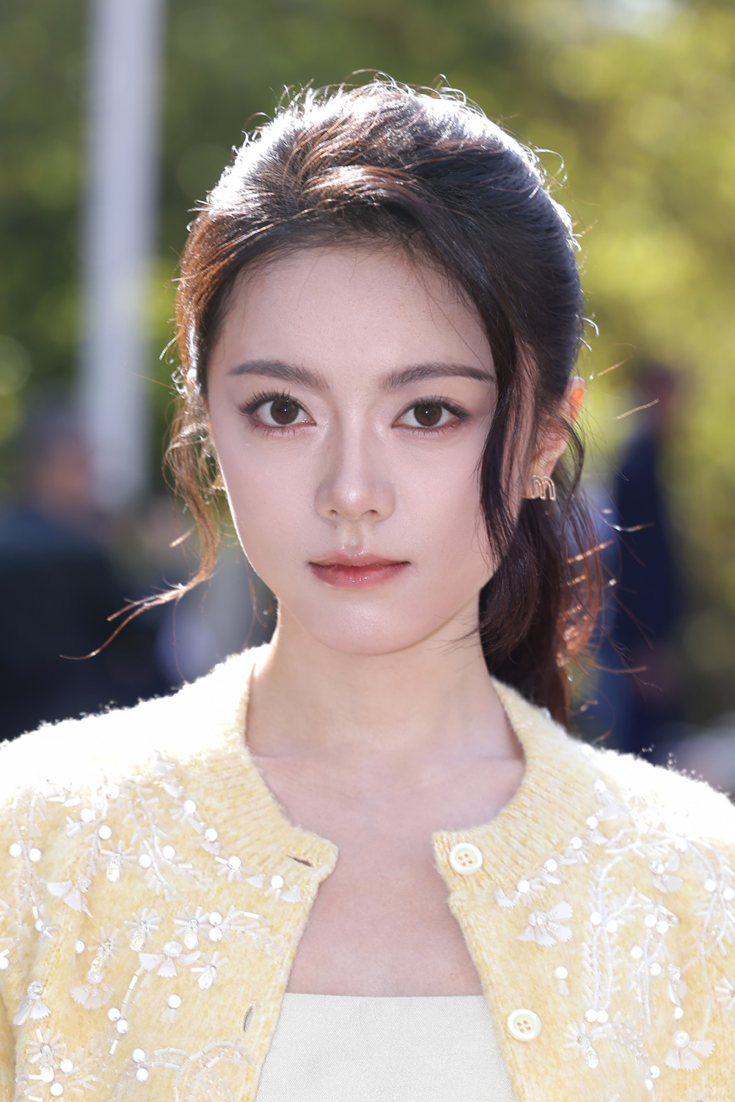 PARIS, FRANCE - OCTOBER 04: Zhao Jinmai attends the Miu Miu Womenswear Spring/Summer 2027 show as part of Paris Fashion Week on October 04, 2026 in Paris, France. (Photo by Marc Piasecki/Getty Images for Miu Miu)