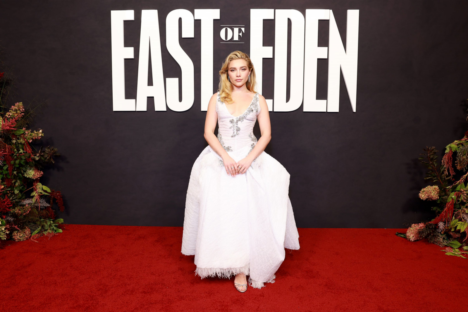 NEW YORK, NEW YORK - SEPTEMBER 27: Florence Pugh attends East of Eden NY Event | Netflix at Paley Center For Media on September 27, 2026 in New York City. (Photo by Jason Mendez/Getty Images for Netflix)