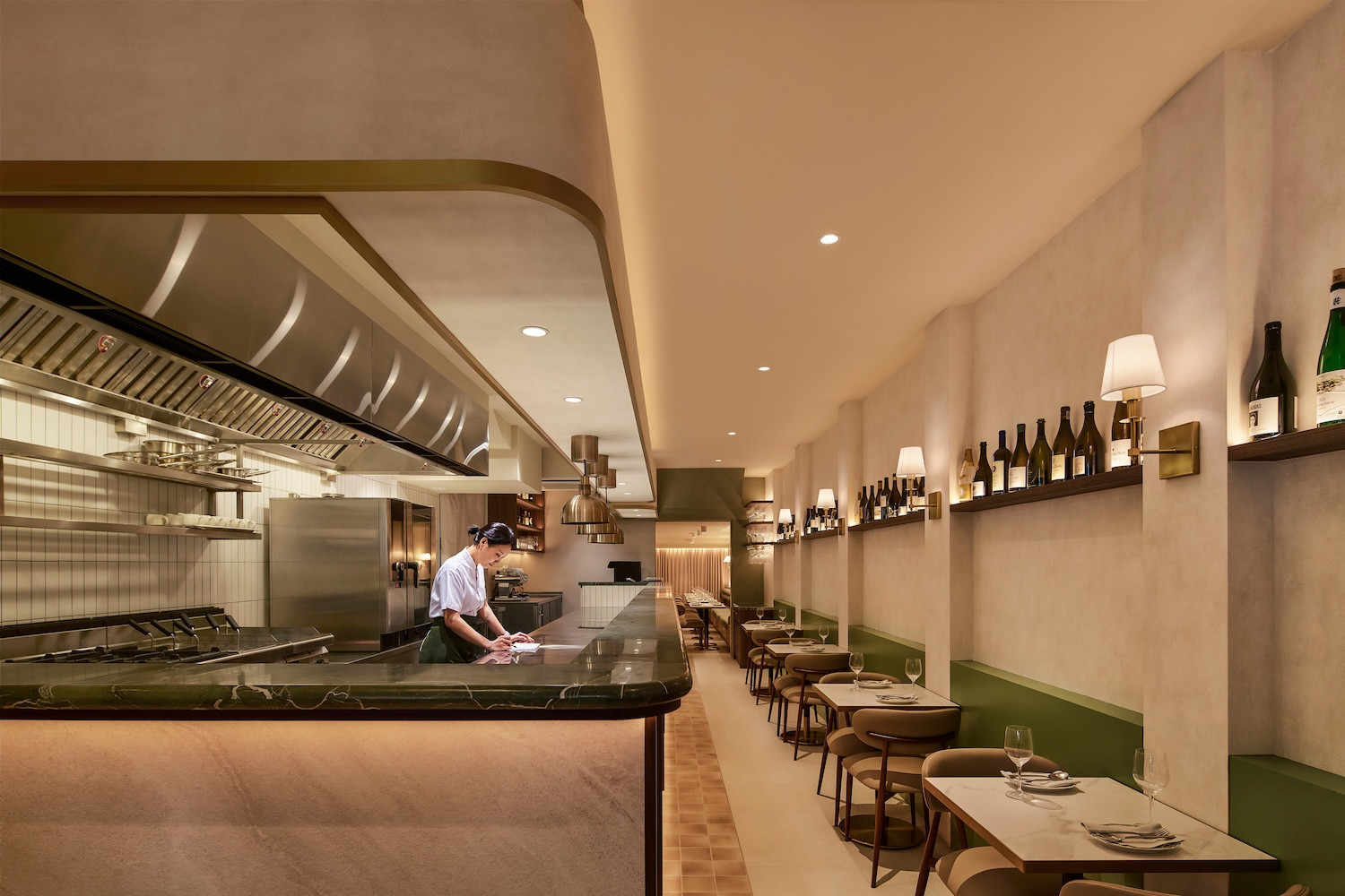 Open kitchen at Osteria Da Su, Nae:um Group’s new Italian restaurant