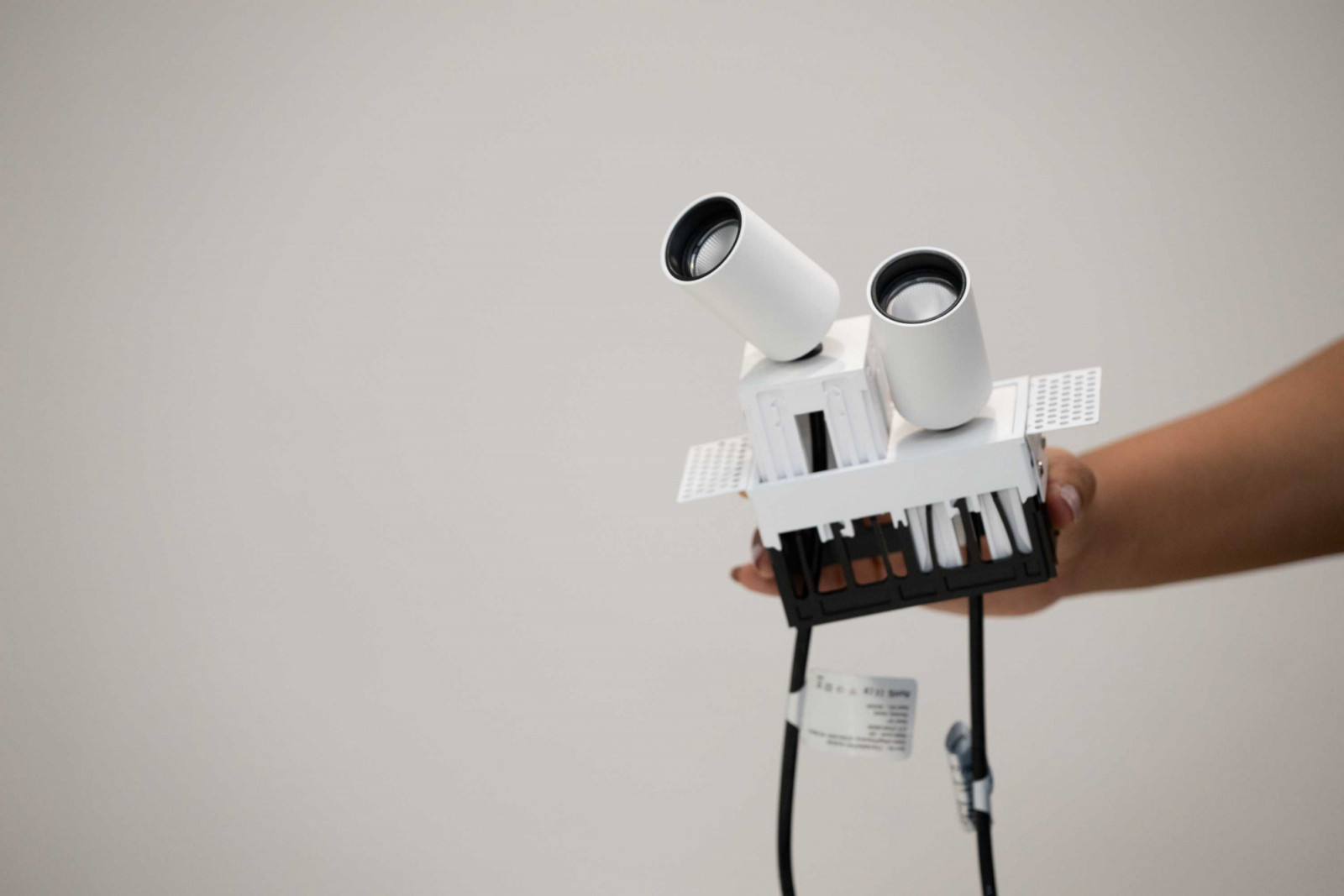 Lune Brillante’s Chandelle lights can even be surface mounted on a staggered frame