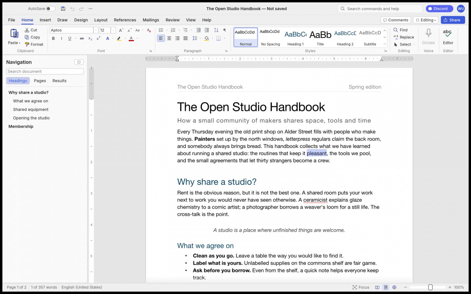 ArtCraft’s WordCraft software, which closely resembles Microsoft Word (Photo: ArtCraft)