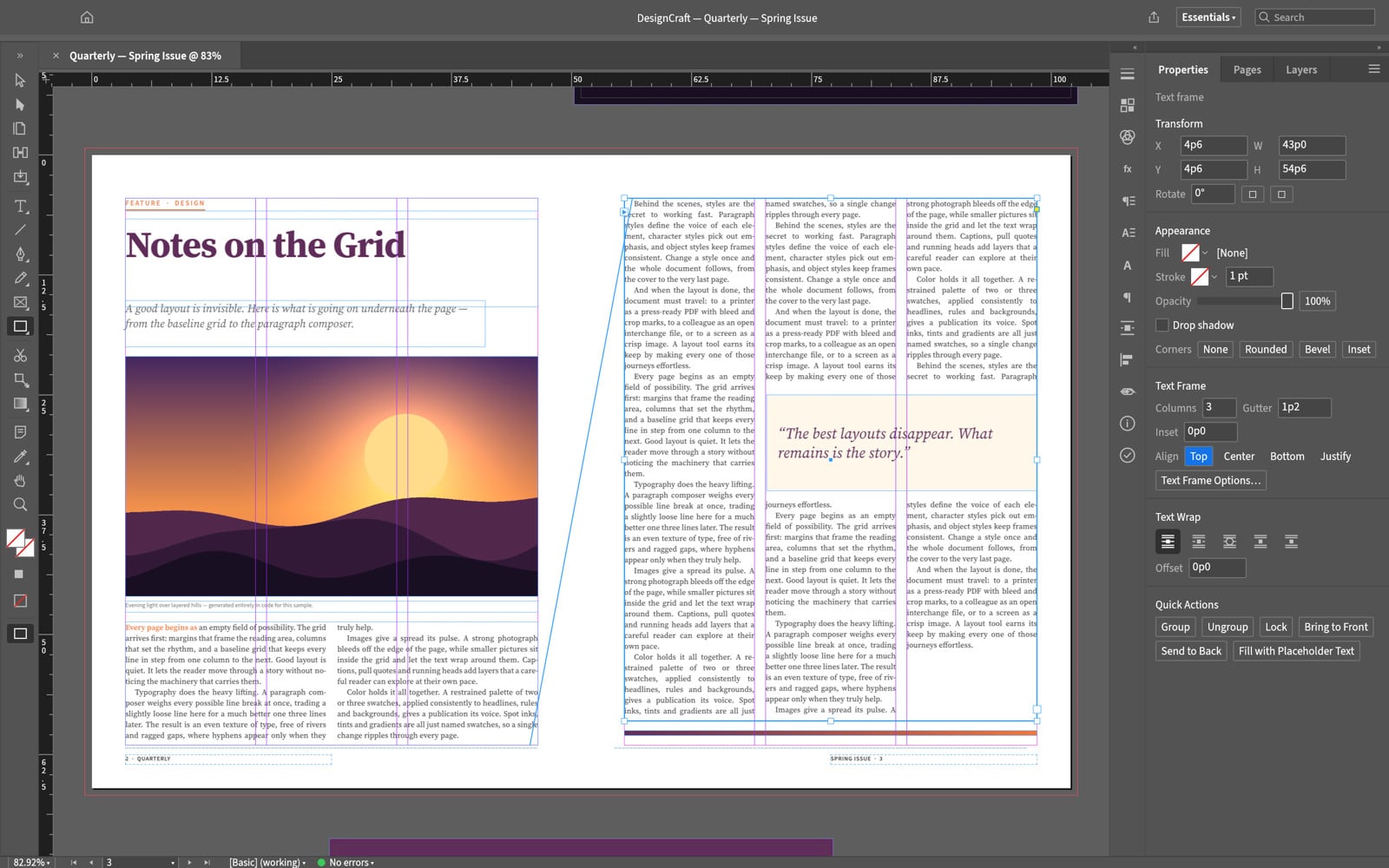 ArtCraft’s DesignCraft software, which closely resembles Adobe InDesign (Photo: ArtCraft)