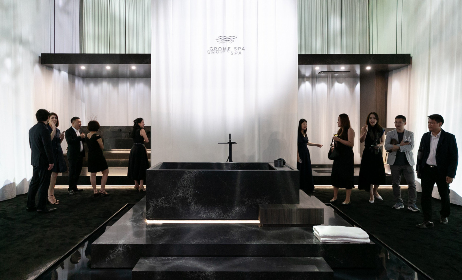 Guests explore the ritual sanctum at Grohe Spa Aqua Sanctuary