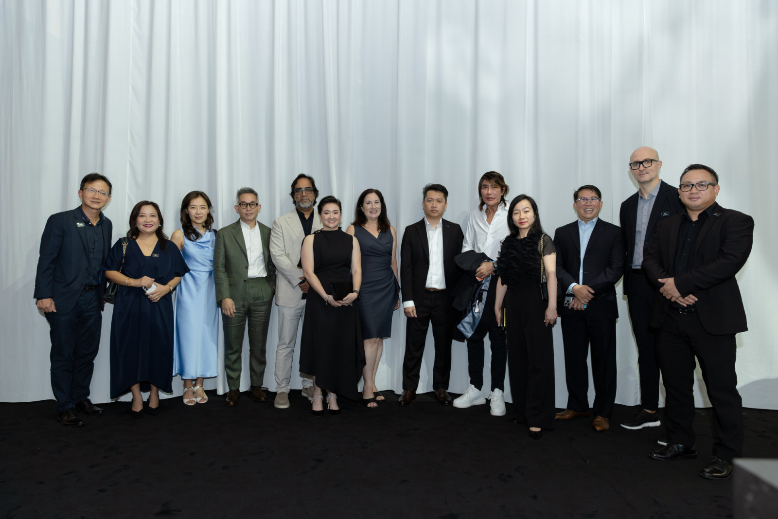 Peter Tay (fifth from right) and Adam Chuah (sixth from right) of Peter Tay Studio with fellow guests at Grohe Spa Aqua Sanctuary