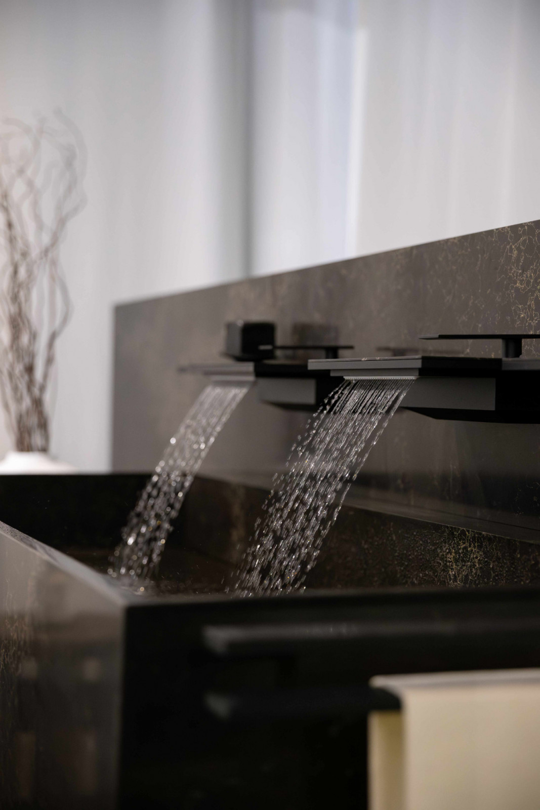 Water cascades from Grohe Spa Allure Gravity spouts