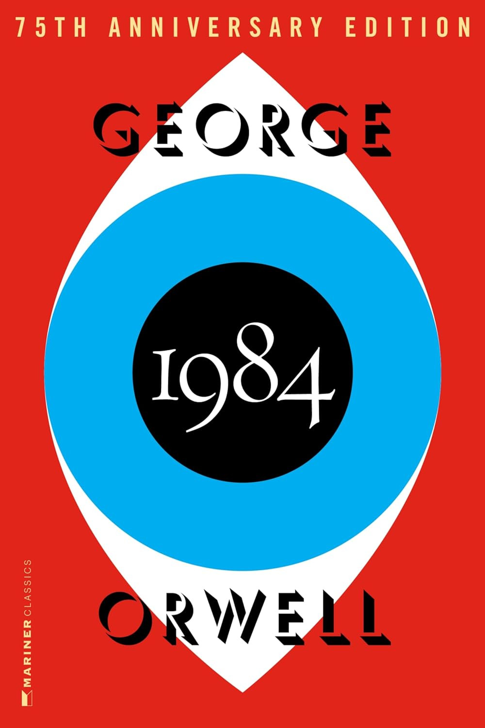 The 75th Anniversary Edition of George Orwell's 1984, a foundational work of dystopian fiction.