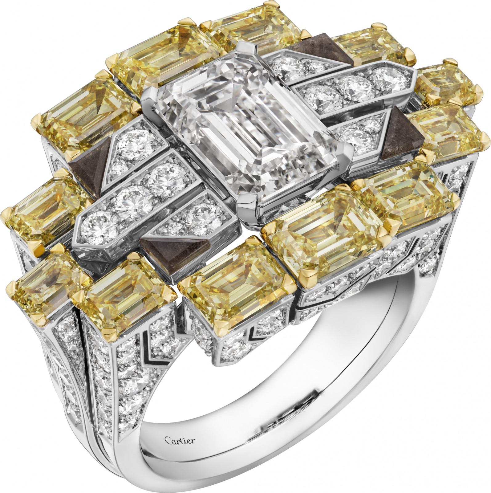 卡地亞《Le Chœur des Pierres》頂級珠寶系列Chrysos戒指。(Photo: Cartier)