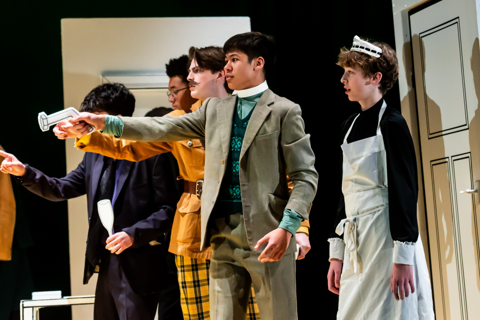 Tiernan performing in the ‘Cluedo’ play at Harrow School (Photo: Courtesy of Sean Tiernan)