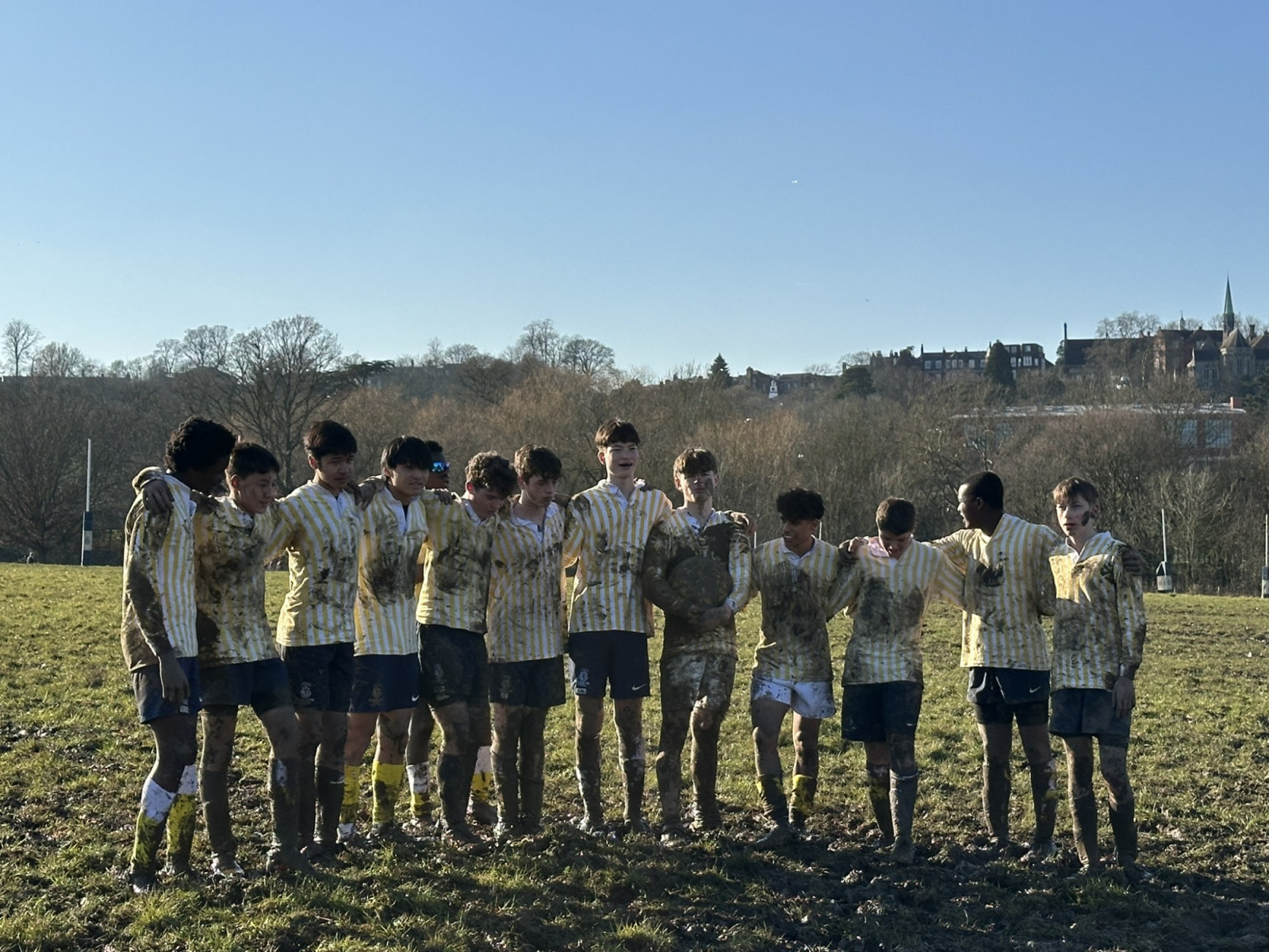Tiernan in a Harrow football match—“the school’s unique mixture of rugby, football and a lot of mud” (Photo: Courtesy of Sean Tiernan)