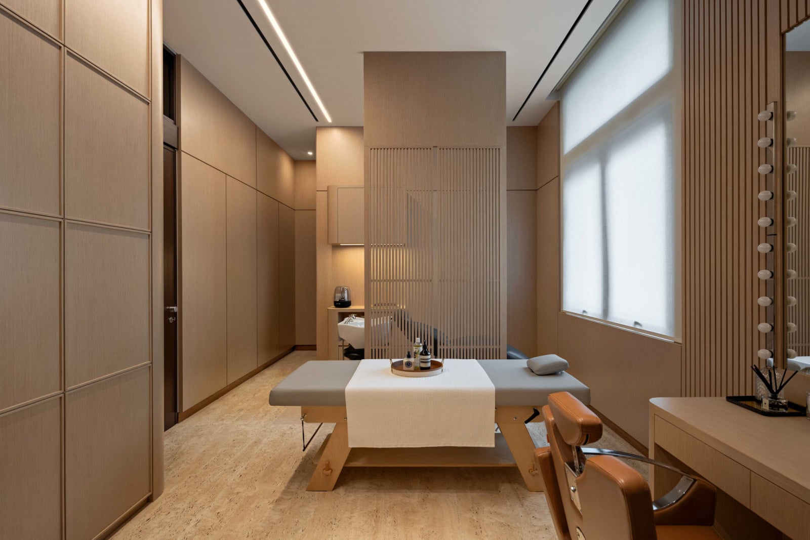 A view of the spa room