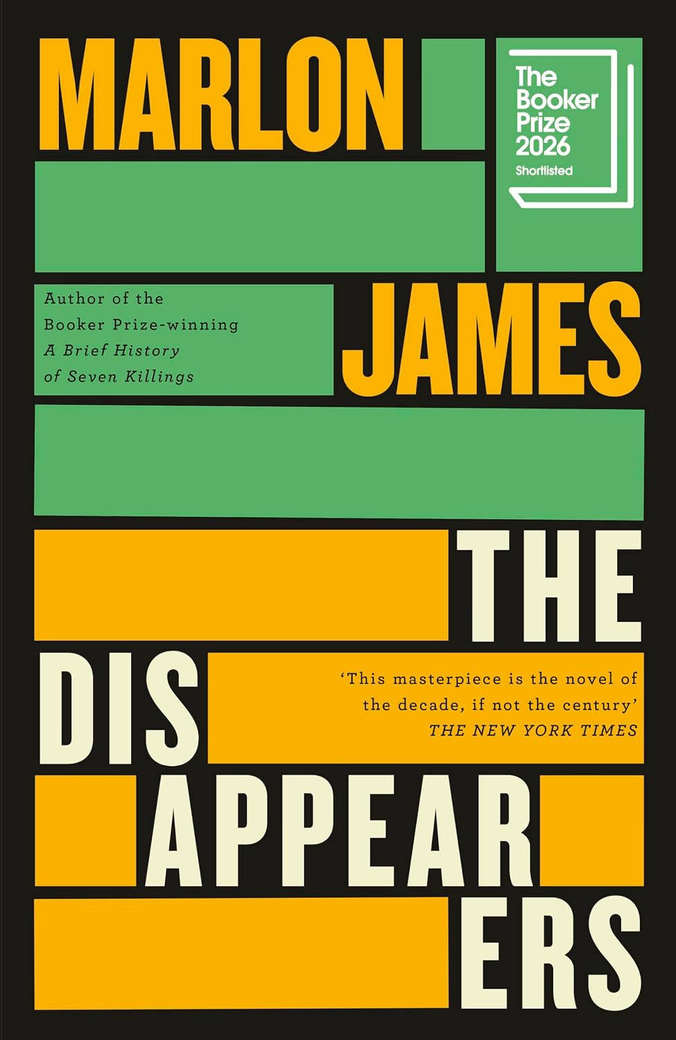 Marlon James's "The Disappearers," a novel shortlisted for the Booker Prize 2026.