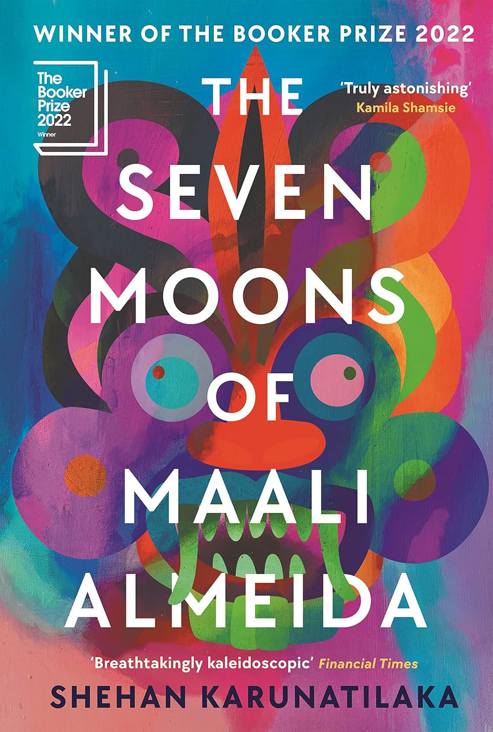 Winner of The Booker Prize 2022, Shehan Karunatilaka's 'The Seven Moons of Maali Almeida'.