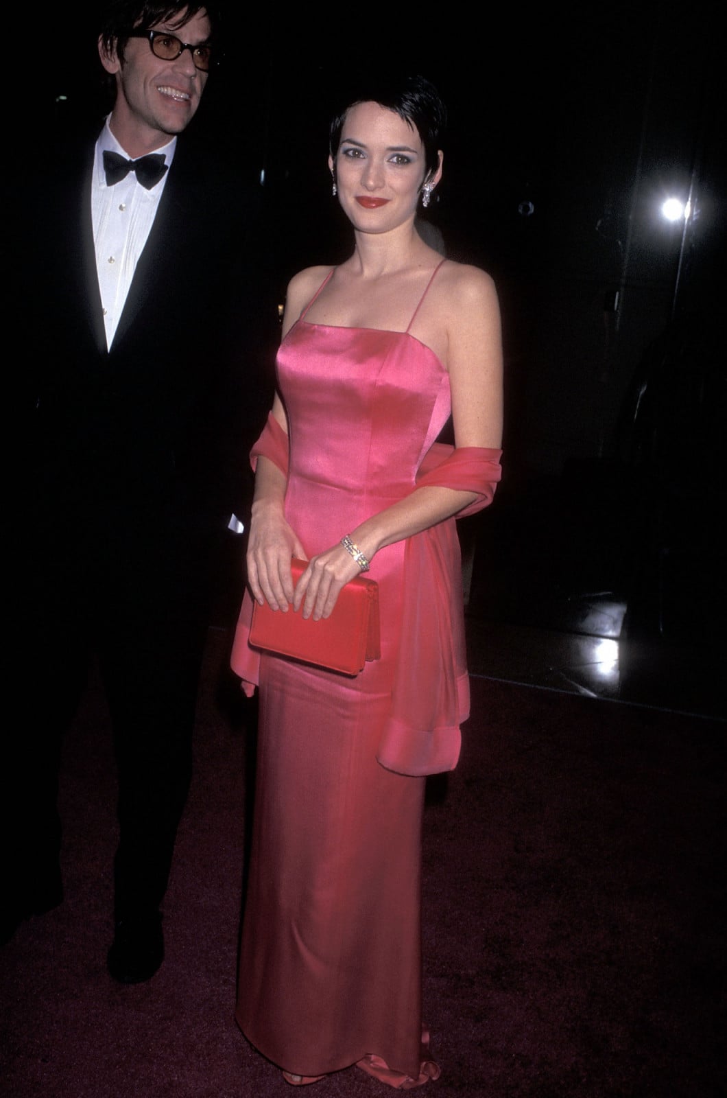 BEVERLY HILLS, CA - FEBRUARY 20: Actress Winona Ryder and friend Kevin Haley attend the 25th Annual American Film Institute (AFI) Lifetime Achievement Award Salute to Martin Scorsese on February 20, 1997 at Beverly Hilton Hotel in Beverly Hills, California. (Photo by Ron Galella, Ltd./Ron Galella Collection via Getty Images)