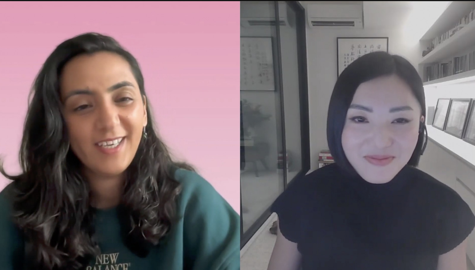 Khalida Popal, founding member of Afghanistan’s first women’s national football team and moderator Ying Staton, managing director, Asia-Pacific, Milken Institute International