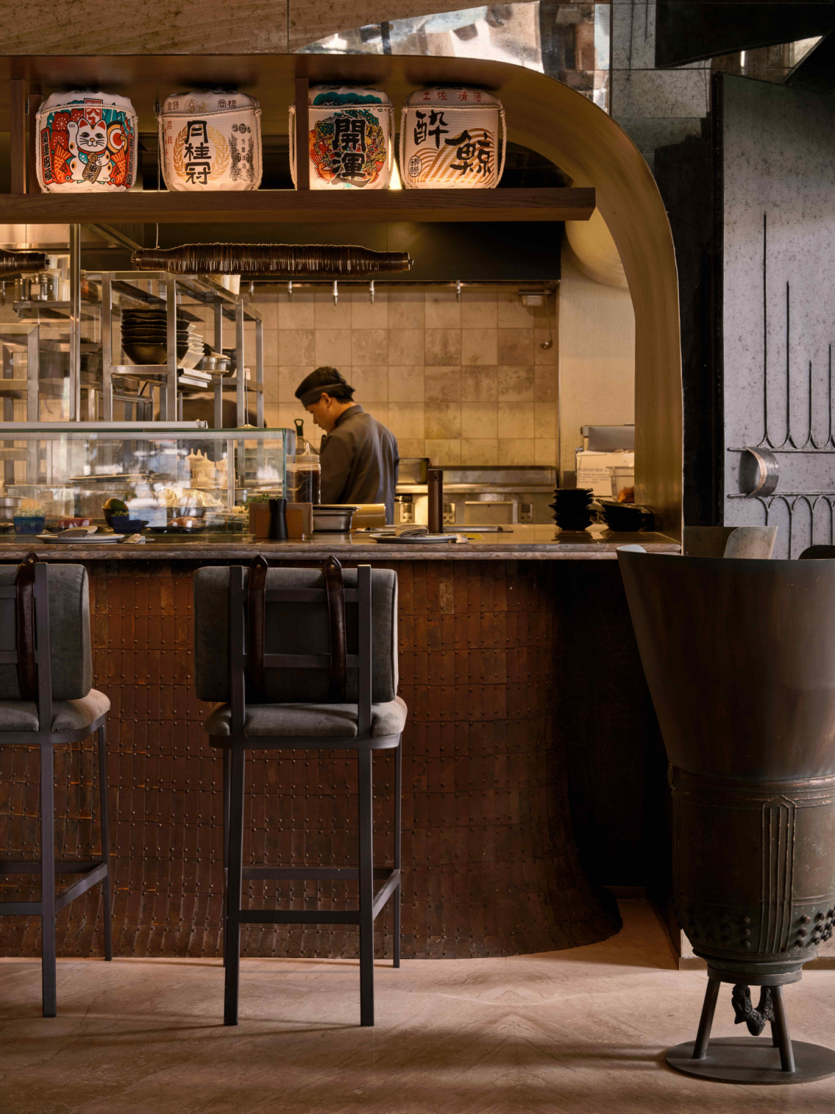 A contemporary Japanese dining space with an attention to detail