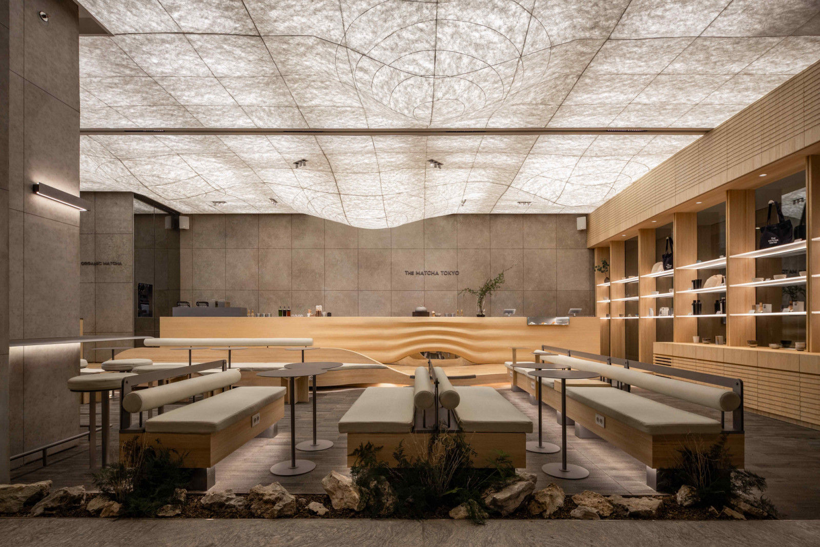 The Matcha Tokyo translates the ritual of the Japanese matcha ceremony into a considered interplay of form, light and material