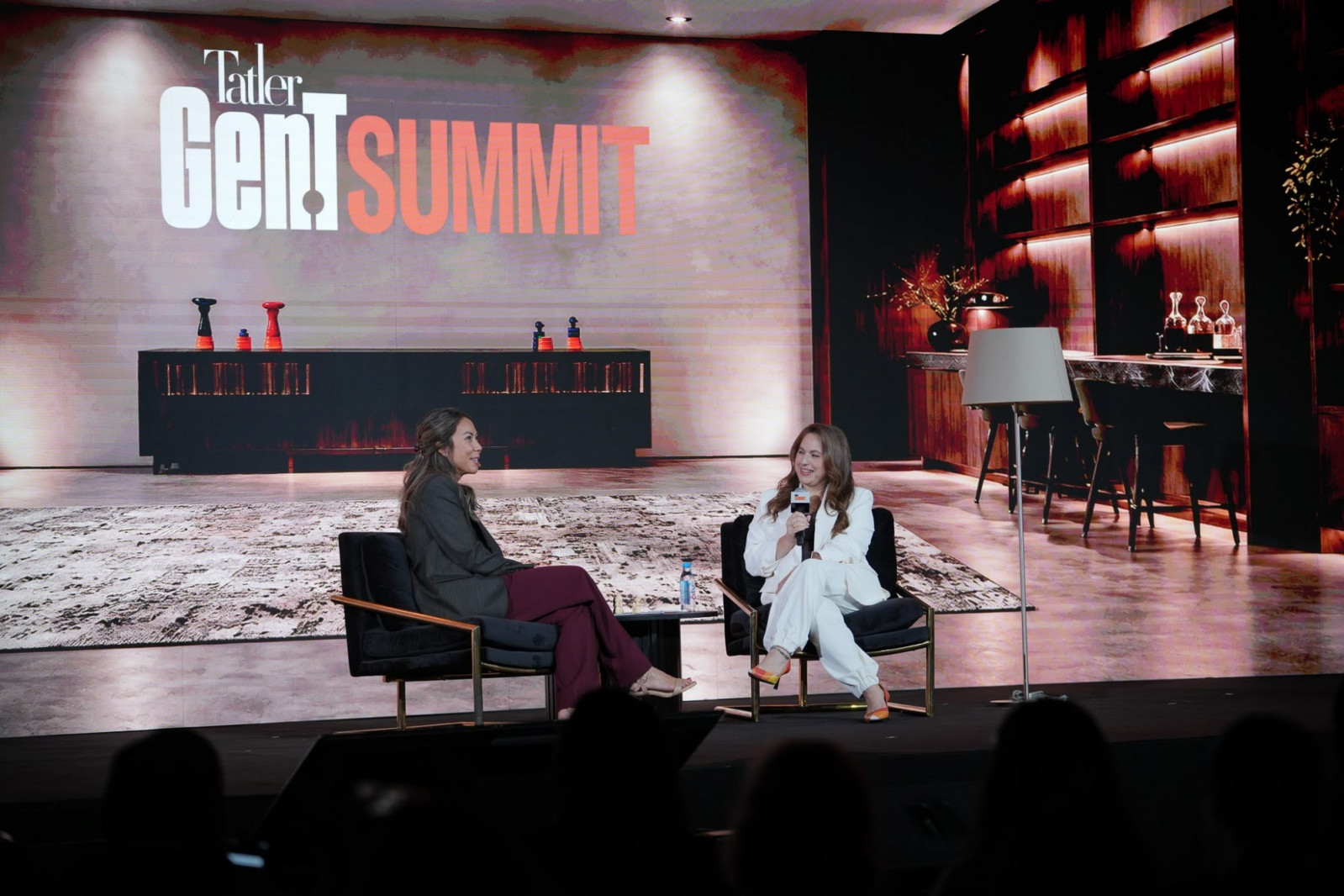 Judit Polgár (right), chess grandmaster and star of Netflix’s ‘Queen of Chess’ in conversation with Tamara Lamunière, president, Tatler Asia Group